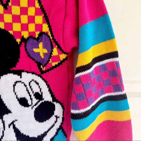 Vintage 90s Mickey and Minnie Sweater - Picture 3 of 5